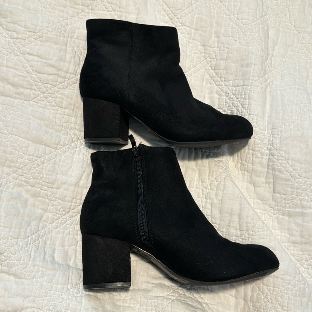 Torrid Black Suede Booties - Size 7.5W